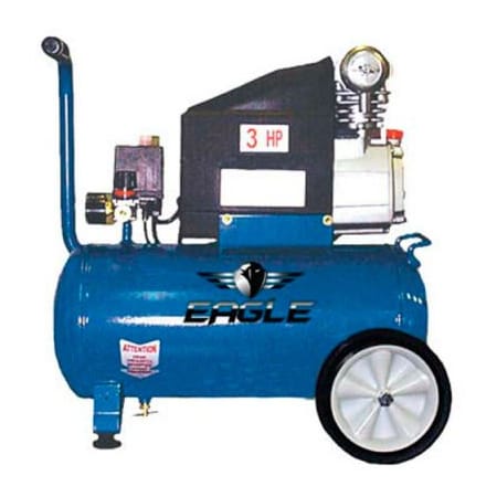 Wood Industries Eagle, Portable Electric Air Compressor, 3 HP, 6.5 Gallon, Horizontal, 3.0 CFM 653036L